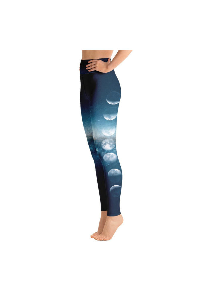 Edge of Galaxy Lunar Cycle Yoga Leggings - Objet D'Art