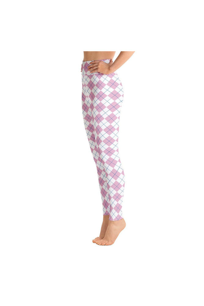 PInk Argyle Yoga Leggings - Objet D'Art