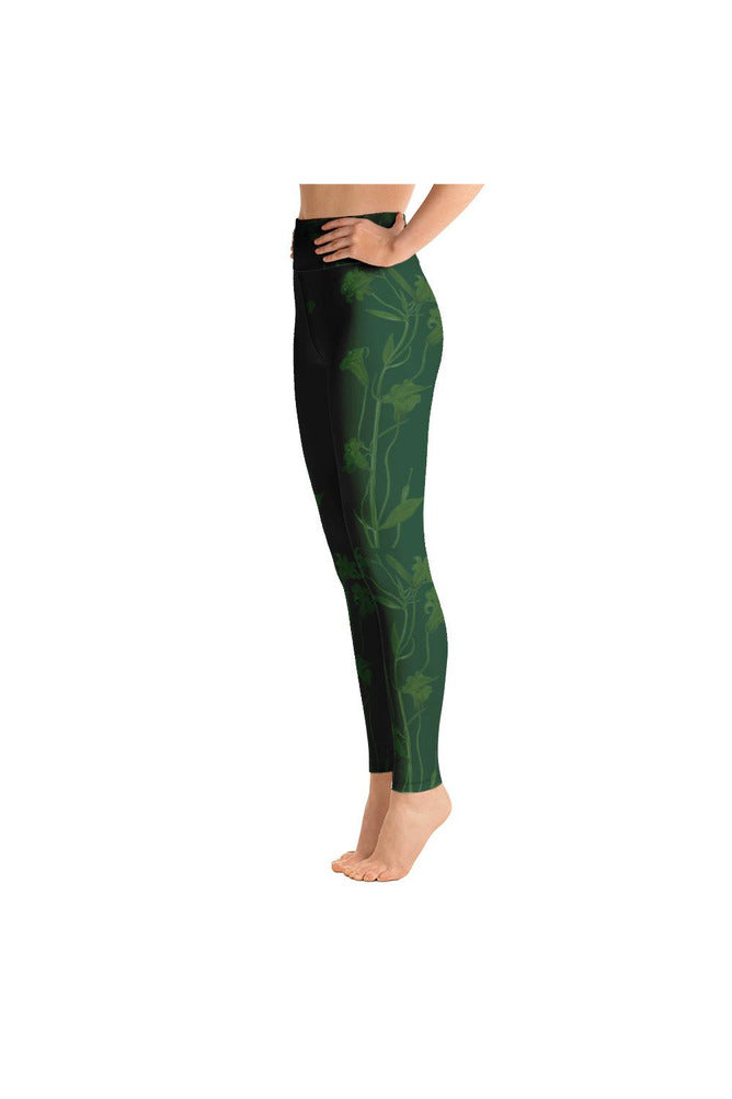 Tiger Lily Silhouette Yoga Leggings - Objet D'Art