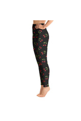 Cherry Print Yoga Leggings - Objet D'Art