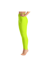 Neon Green Yellow Yoga Leggings - Objet D'Art