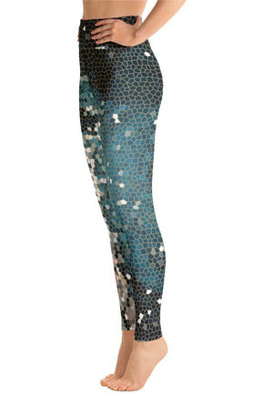 Marble Fragments Yoga Leggings - Objet D'Art