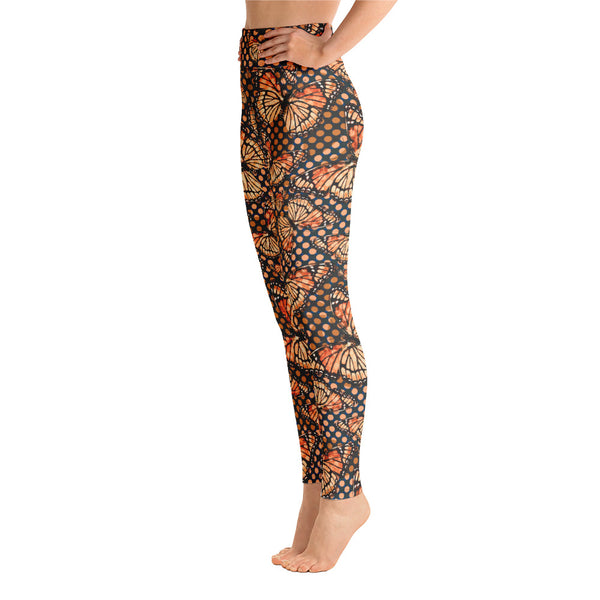 Butterfly Print Yoga Leggings - Objet D'Art