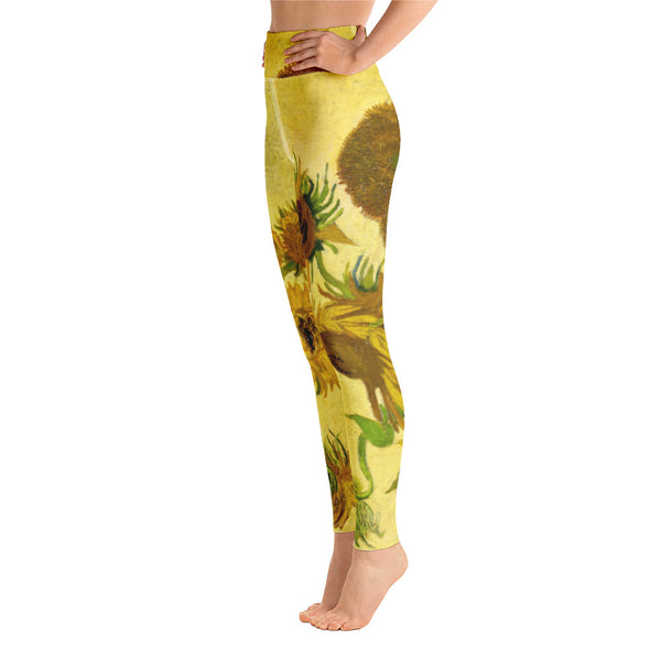 Van Gogh Sunflower Yoga Leggings - Objet D'Art