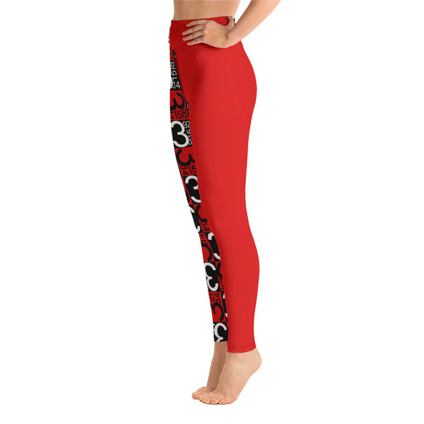 Two Tone Numeric Pi Print Yoga Leggings - Objet D'Art