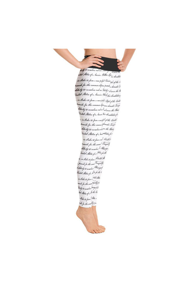 Preamble of the Constitution Yoga Leggings - Objet D'Art