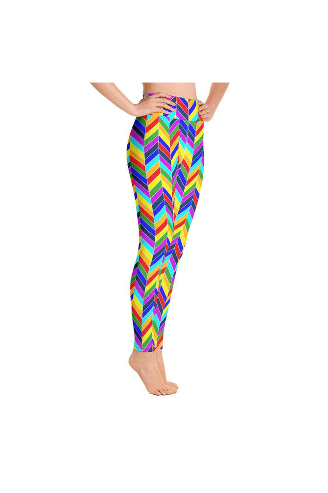 Herringbone Rainbow Yoga Leggings - Objet D'Art