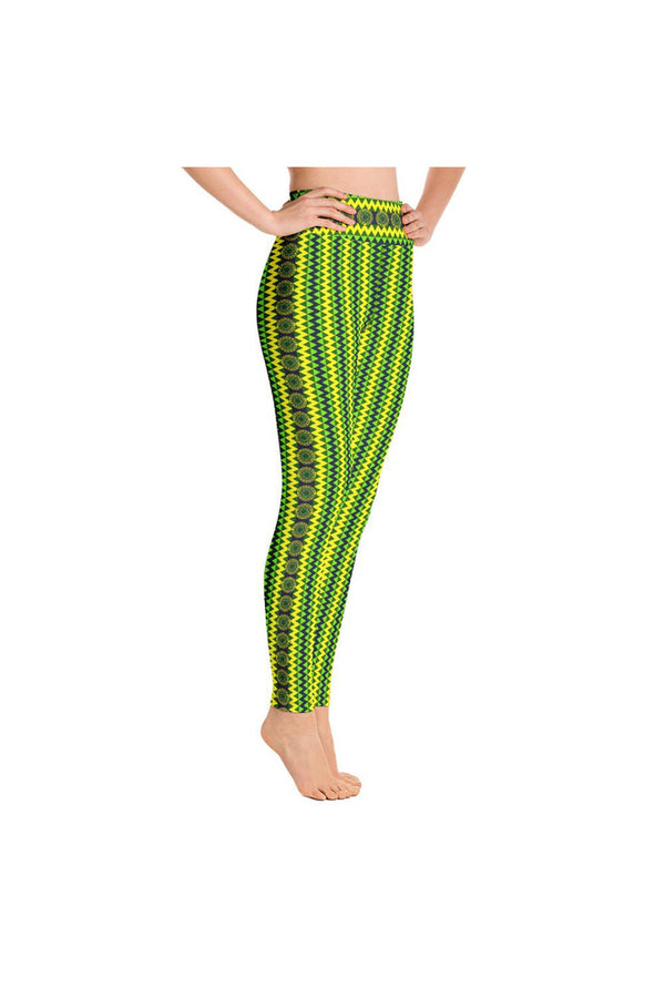 Jagged Mandala Yoga Leggings - Objet D'Art