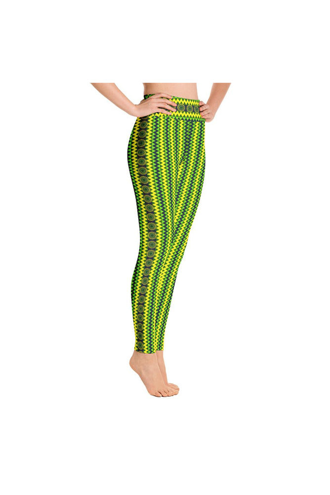 Jagged Mandala Yoga Leggings - Objet D'Art