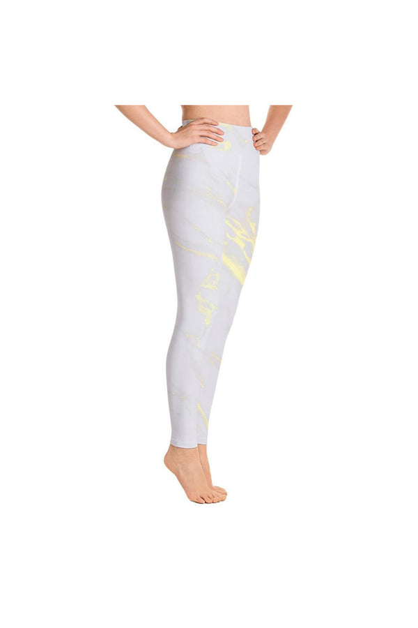 Gold Streaked Marble Yoga Leggings - Objet D'Art