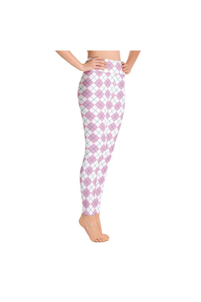 PInk Argyle Yoga Leggings - Objet D'Art