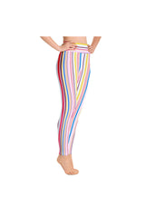 Vertical Stripes Yoga Leggings - Objet D'Art