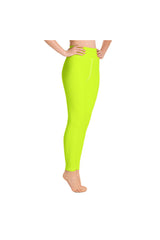 Neon Green Yellow Yoga Leggings - Objet D'Art