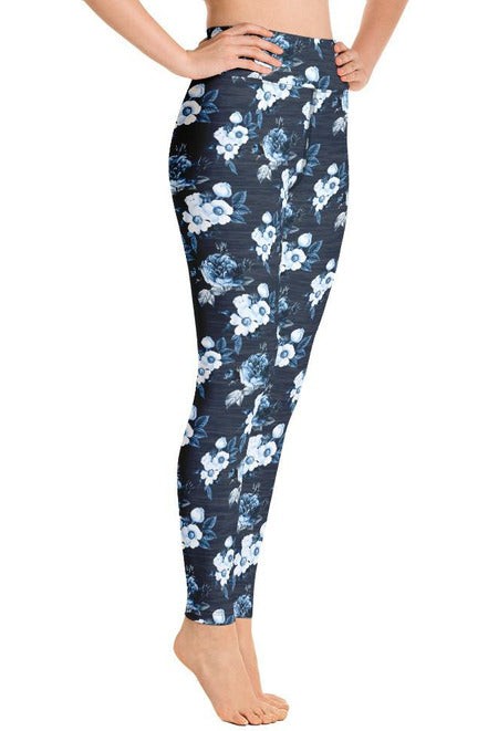 Floral Fibre Yoga Leggings - Objet D'Art