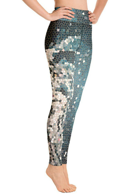 Marble Fragments Yoga Leggings - Objet D'Art