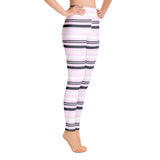 Pink Striped Yoga Leggings - Objet D'Art