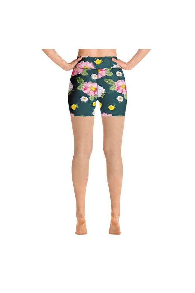 Floral Flurry Yoga Shorts - Objet D'Art