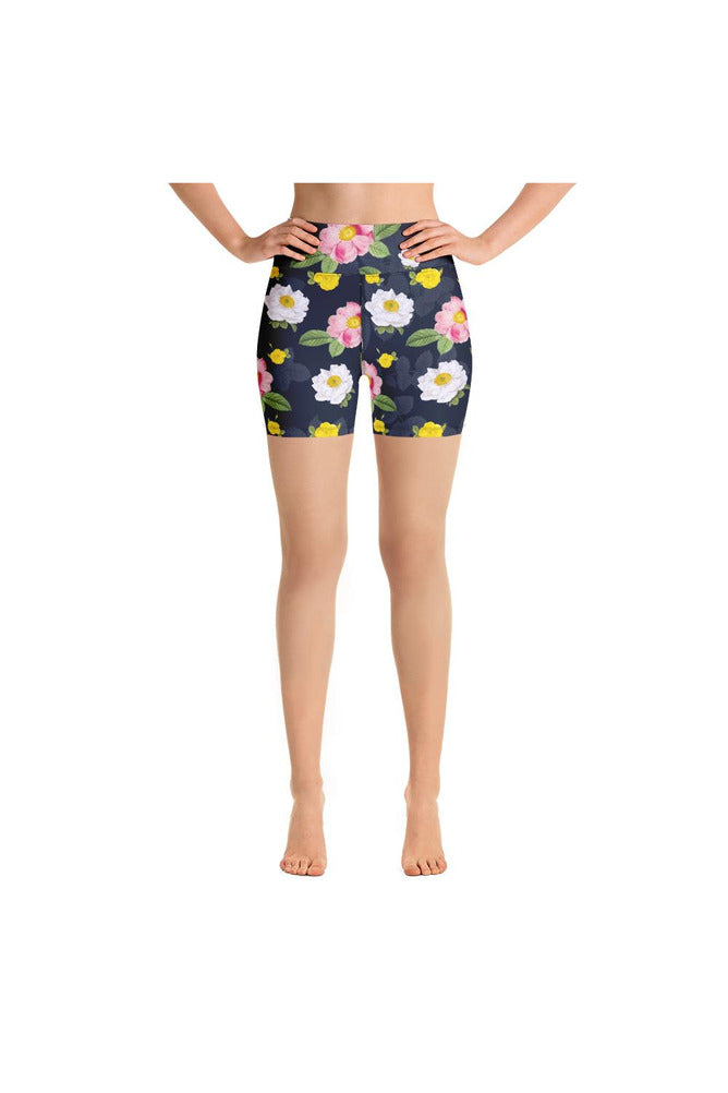 Floral Flurry Yoga Shorts - Objet D'Art