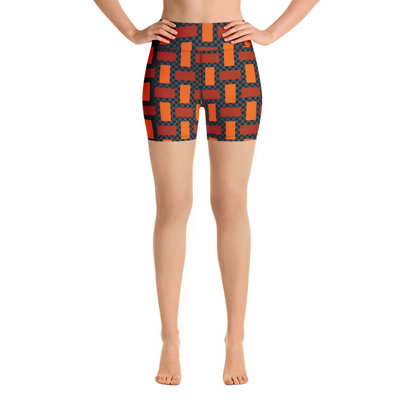 Autumn Figures Yoga Shorts - Objet D'Art