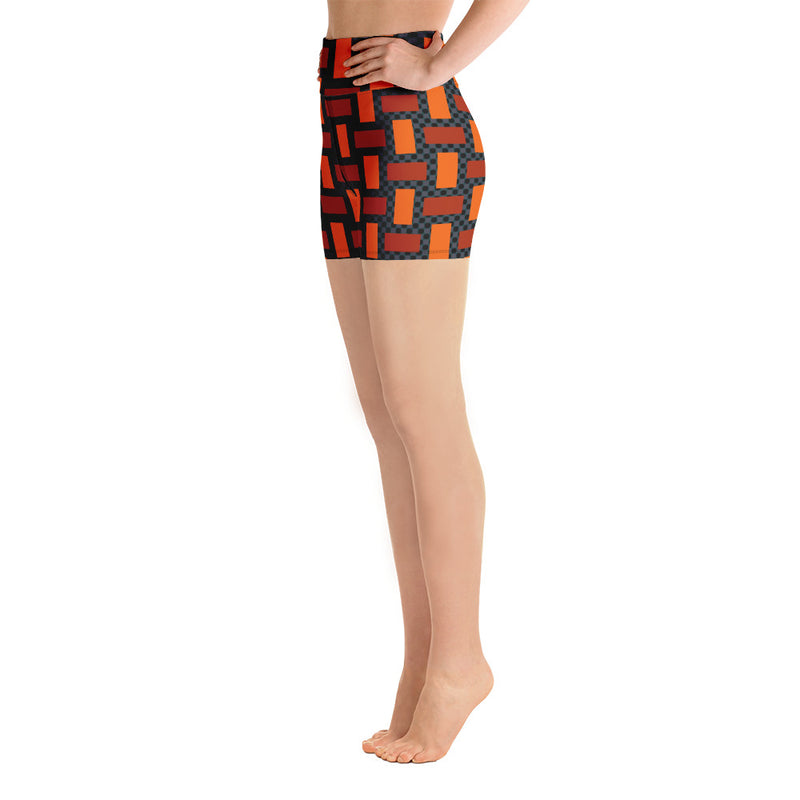 Autumn Figures Yoga Shorts - Objet D'Art