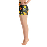 Warm Florals Yoga Shorts - Objet D'Art