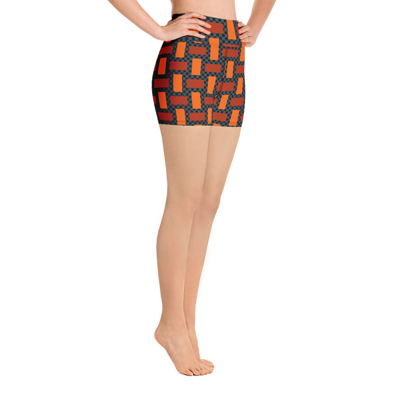 Autumn Figures Yoga Shorts - Objet D'Art