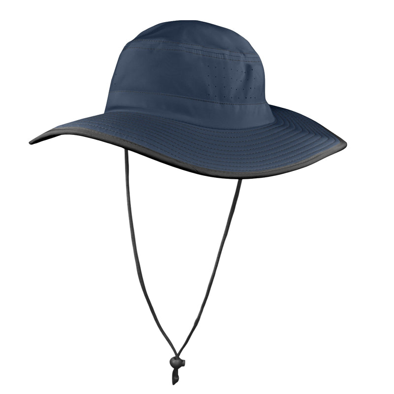 dark blue print 2 Wide Brim Bucket Hat - Objet D'Art
