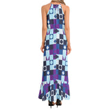 Ruffle Hem Halter Neck Maxi Dress - Objet D'Art