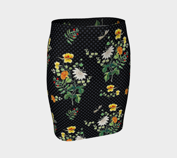 Floral Fitted Skirt - Objet D'Art