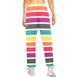 double print color pallette Women's Quick Dry Cargo Sweatpants (Model L65) - Objet D'Art