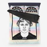 Portrait of the Unknown Woman Microfiber Duvet Cover - Objet D'Art
