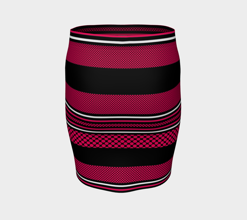 Striped Fitted Skirt - Objet D'Art