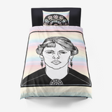 Portrait of the Unknown Woman Microfiber Duvet Cover - Objet D'Art