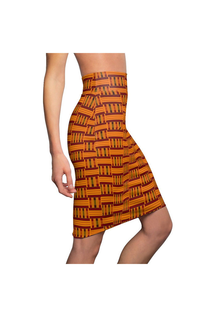 Kente Print Women's Pencil Skirt - Objet D'Art