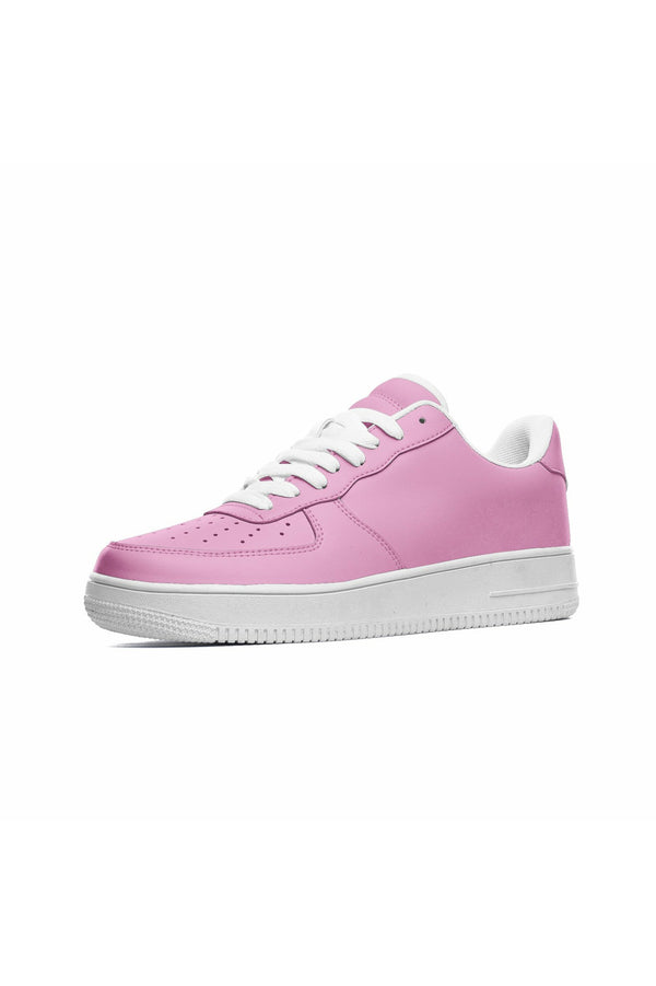 Pink Unisex Low Top Leather Sneakers - Objet D'Art
