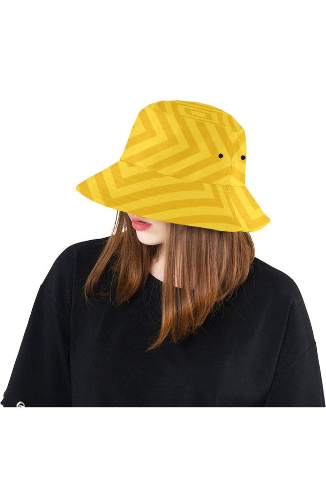 Amber Chevrons All Over Print Bucket Hat - Objet D'Art