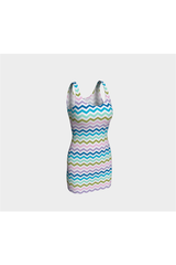 Pastel Herringbone Bodycon Dress - Objet D'Art