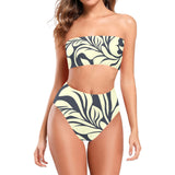 petal play print Chest Wrap Bikini Swimsuit (Model S36) - Objet D'Art