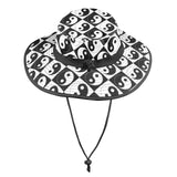 black solid print skirt Wide Brim Bucket Hat - Objet D'Art