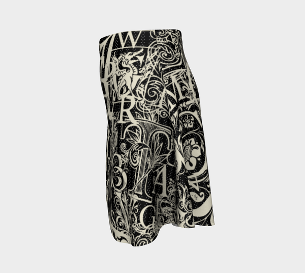 Calligraphy Flare Skirt - Objet D'Art