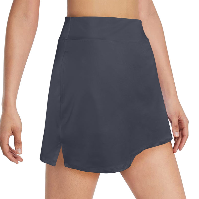 Gray Women's Golf Skirt with Pockets (Model D64) - Objet D'Art