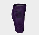 Deep Purple Houndstooth Fitted Skirt - Objet D'Art