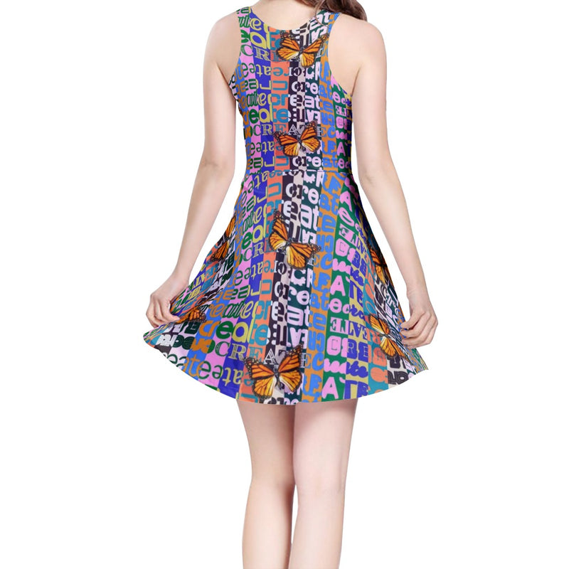 Women's Sleeveless Midi Casual Flared Skater Dress - Objet D'Art