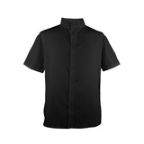black 2 9k Men's Stand-Up Collar Short Sleeve Shirt - Objet D'Art