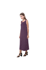 BP V STRIPED LONG DRESS Phaedra Sleeveless Open Fork Long Dress (Model D08) - Objet D'Art