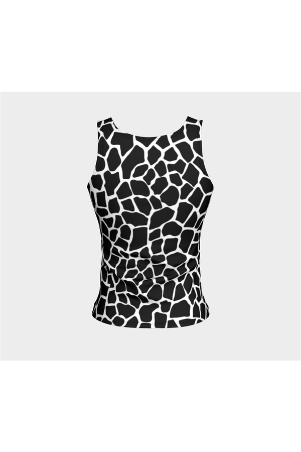 Giraffe Print Fitted Tank Top - Objet D'Art