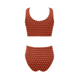 Micro Polkadot Chest Bowknot Bikini Swimsuit - Objet D'Art