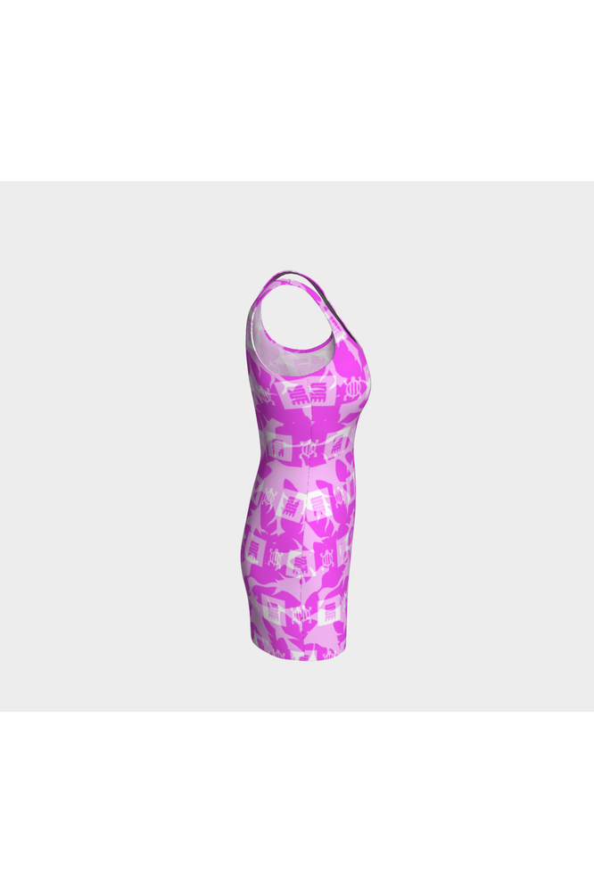PInk Adinkra Bodycon Dress - Objet D'Art