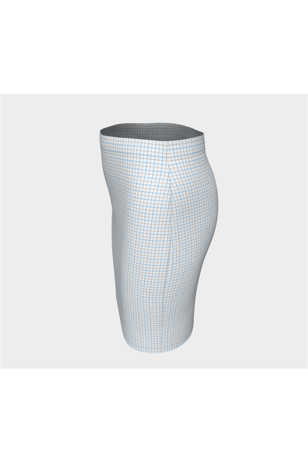 H. M. Kemp Blue/Gray Tattersall Fitted Skirt - Objet D'Art