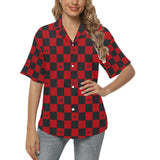 chess queen dress print 2 All Over Print Hawaiian Shirt for Women (Model T58) - Objet D'Art